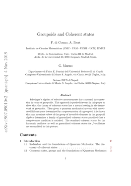 4 Nov 2019 Groupoids and Coherent States