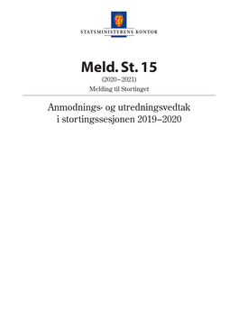 Meld. St. 15 (2020