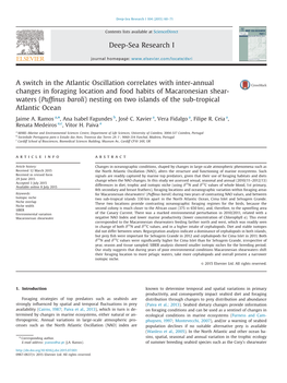 A Switch in the Atlantic Oscillation Correlates with Inter-Annual