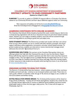 CCS District Updates