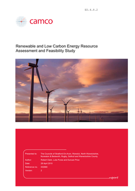 Renewable and Low Carbon Energy Resource Assessment & Feasibility Study