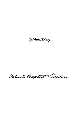 Spiritual Diary