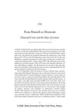 From Munich to Montoire