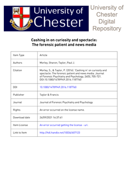 Accepted for Publication in April 2016 in Journal of Forensic Psychiatry and Psychology, Taylor & Francis