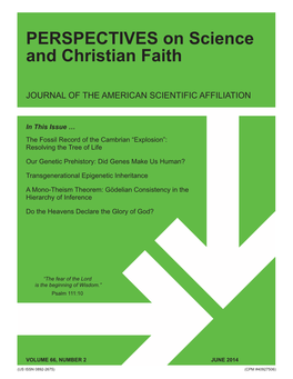 PERSPECTIVES on Science and Christian Faith