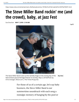 The Steve Miller Band Rockin' Me (And the Crowd), Baby, at Jazz Fest | Louisiana Festivals | Nola.Com