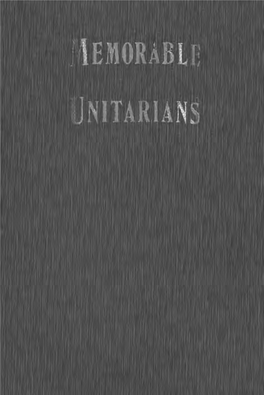 Memorable Unitarians