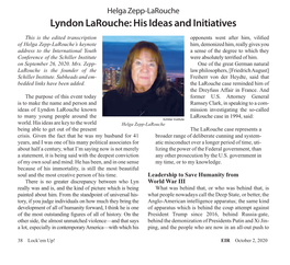 Lyndon Larouche: His Ideas and Initiatives