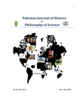 Pakistan Journal of History Philosophy of Science