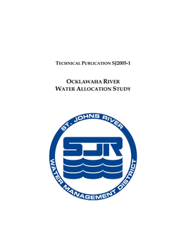 Ocklawaha River Water Allocation Study