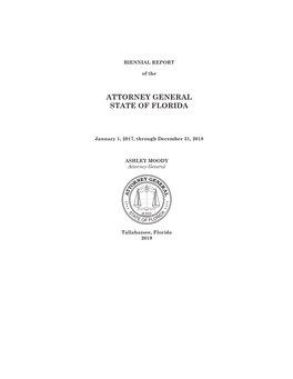 Biennial Report of the Attorney General for the Two Preceding Years from January 1, 2017, Through December 31, 2018