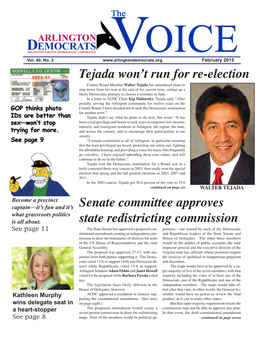 Tejada Won't Run for Re-Election Senate Committee Approves State