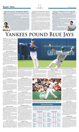 Yankees Pound Blue Jays