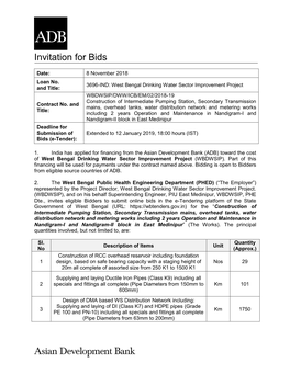 West Bengal Drinking Water Sector Improvement Project