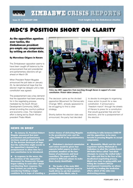 Zimbabwe Crisis Reports Issue 22