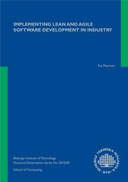 Implementing Lean and Agile Software Development in Industry