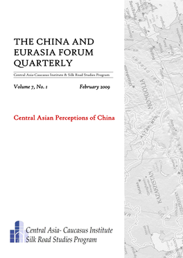 The China and Eurasia Forum Quarterly Vol 7, No 1