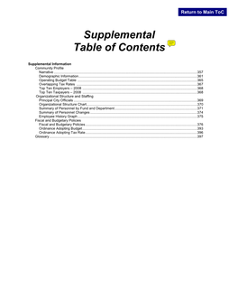 Supplemental Information Community Profile Narrative