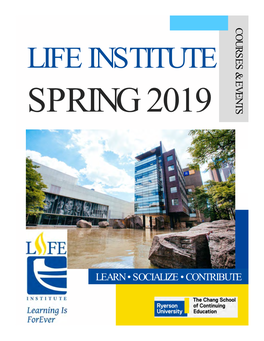 Spring 2019 Calendar: Courses and Events