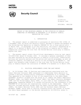 Security Council Distr