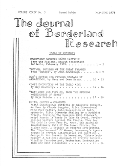 Journal of Borderland Research V34 N3 May-Jun 1978