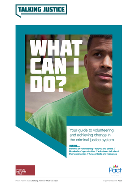 Guide to Volunteering and Achieving Change in the Criminal Justice System Inside