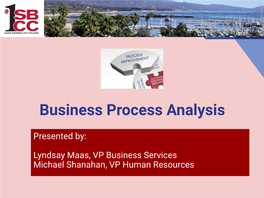 SBCC Business Process Analysis Training