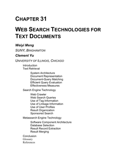 Chapter 31 Web Search Technologies for Text Documents