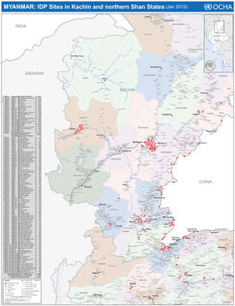 IDP Sites in Kachin and Northern Shan States (Jan 2015)