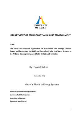 HVAC and Centralised Solar Hot Water Systems in the Al Zeina Development, Abu Dhabi, United Arab Emirates