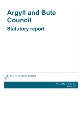 Argyll and Bute Council Statutory Report