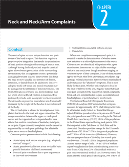 Neck and Neck/Arm Complaints 2