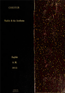 Ruskin and the Aesthetes