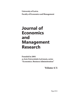 Journal of Economics and Management Research