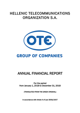 Hellenic Telecommunications Organization S.A. Annual Financial Report