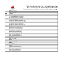 2015 Skate Canada Adult Figure Skating Championships