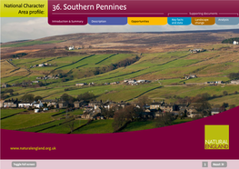 36. Southern Pennines Area Profile: Supporting Documents