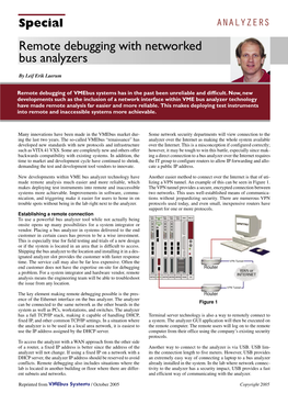 Remote Debugging with Networked Bus Analyzers