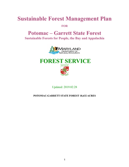 2019 Potomac-Garrett Sustainable Forest Management Plan