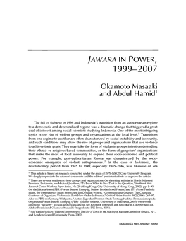 Jawara in Power , Okamoto Masaaki and Abdul Hamid1