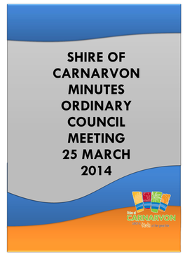 Shire of Carnarvon Minutes Ordinary Council Meeting