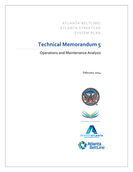 Technical Memorandum 5 Operations and Maintenance Analysis