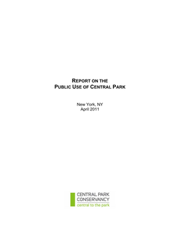 Report on the Public Use of Central Park