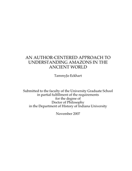 An Author-Centered Approach to Understanding Amazons in the Ancient World