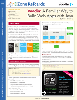 Vaadin: a Familiar Way to Build Web Apps with Java
