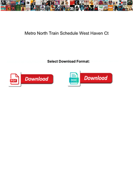 Metro North Train Schedule West Haven Ct