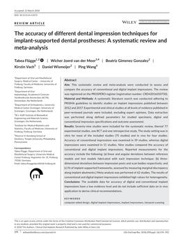 The Accuracy of Different Dental Impression Techniques for Implant