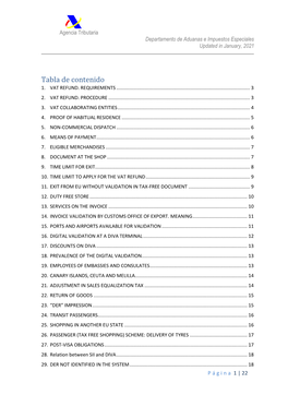 Tabla De Contenido 1