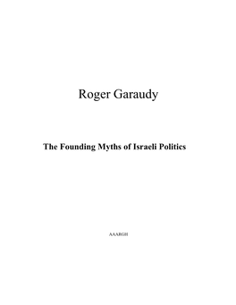 The Founding Myths of Israeli Politics