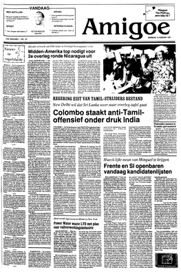 Colombo Staakt Anti-Tamil-Offensief